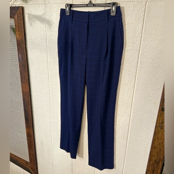 Nine West Pants - Nine West straight leg pleated plaid trousers 6